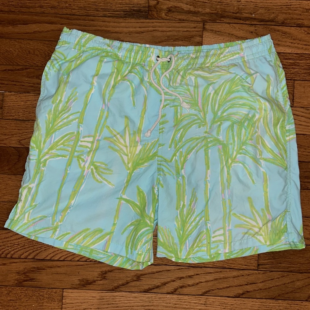 Lilly Pulitzer Sz M Men's CAPRI Trunk in Vibrant Green and Blue